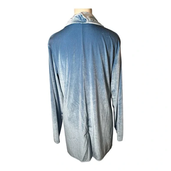 Blue Oversized Blazer with Wide Lapels - Picture 4 of 6